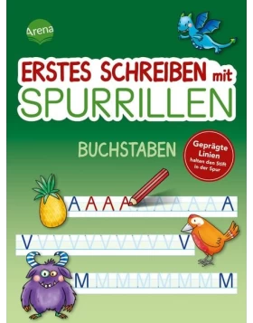 Erstes Schreiben mit Spurrillen. Buchstaben