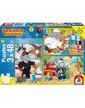  Puzzle Benjamin Blümchen: Im Einsatz. 3 x 48 Teile