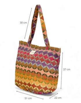 Υφασμάτινη τσάντα με φερμουάρ DE LA MUR  Large Zippered Bag Cremallera Sal BOSGCSAL