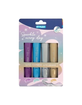 Highlighter, glitter, 4 pieces