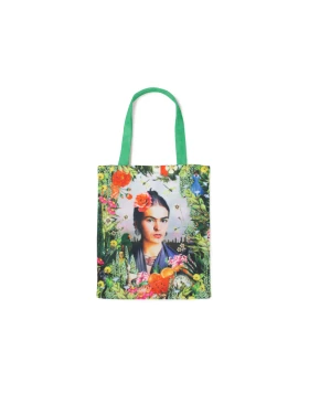 Baumwolltasche mit Futter, inspiriert von Frida Kahlo