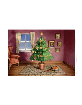 Κάρτα Doppelkarte X-Mas Weihnachtsbaum mal anders