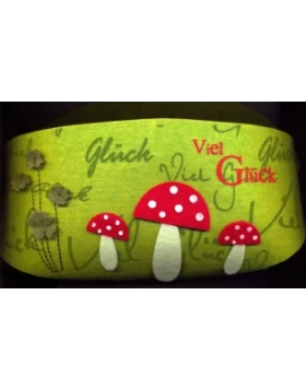 Filz-Korb- Viel Glück (20x11x17
