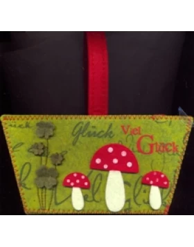 Filz-Korb- Viel Glück (20x10x10x14)