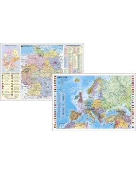 Deutschland und Europa fürs Büro - DUO-Schreibunterlage, 44,0 x 64,0 cm
