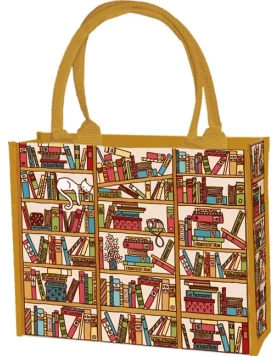 Einkaufstasche Katze - Bücherregal - Τσάντα shopper