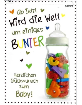 Doppelkarte Herzlichen Glückwunsch zum Baby- ευχετήρια κάρτα για γέννηση