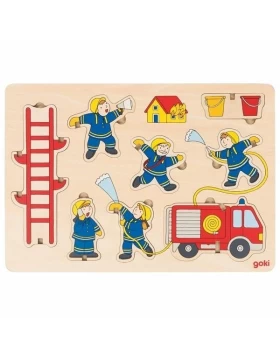 Ξύλινο παζλ πυροσβεστική - Aufstellpuzzle Feuerwehr