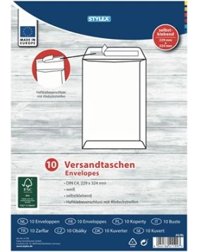 Versandtaschen DIN C4, 229 x 324 mm- Φάκελοι αποστολής λευκοί 