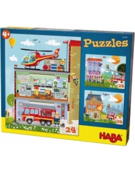 Puzzles Kleine Feuerwehr (HABA Kinderpuzzle) - 3 παζλ Χ24