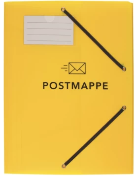 Postmappe A4 Gummizug Mappe gelb - Ντοσιέ αποθήκευσης εγγράφων, 32x 23