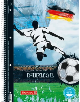 Collegeblock Premium Fußball Deutschland A4 liniert, mit Randlinie innen und außen- Τετράδιο Α4 με γραμμές και περιθώριο