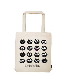 MOSES Cat Shopper Edyoucation- Υφασμάτινη τσάντα αντοχής, 39 cm x 42 cm x 0,3 cm