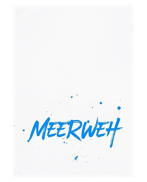 Geschirrtuch weiss, MEERWEH, blau- Πετσέτα κουζίνας, 50 x 70 cm