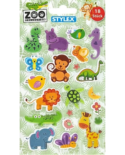 STYLEX αυτοκόλλητα ζωάκια - Sticker, 10 x 15 mm, Zoo