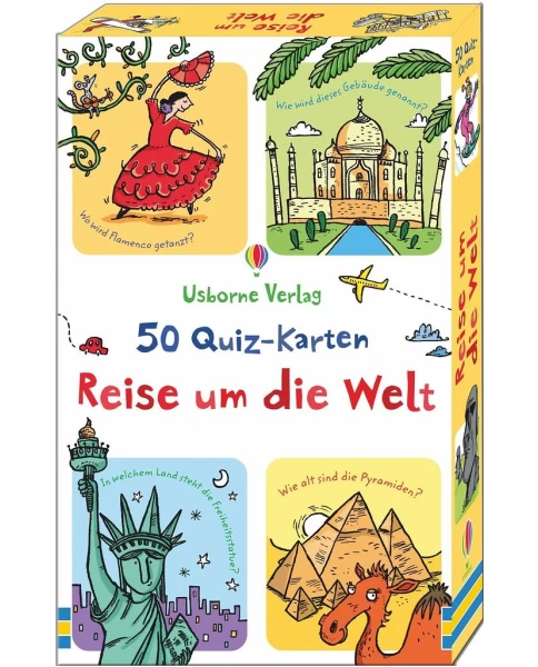 50 Quiz-Karten: Reise um die Welt (Kinderspiel)