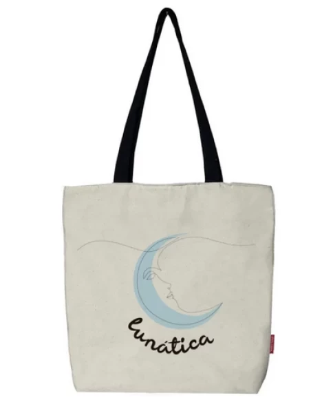 Υφασμάτινη τσάντα με φερμουάρ (LUNATICA), 37x38cm -Tote Bag, Stofftasche