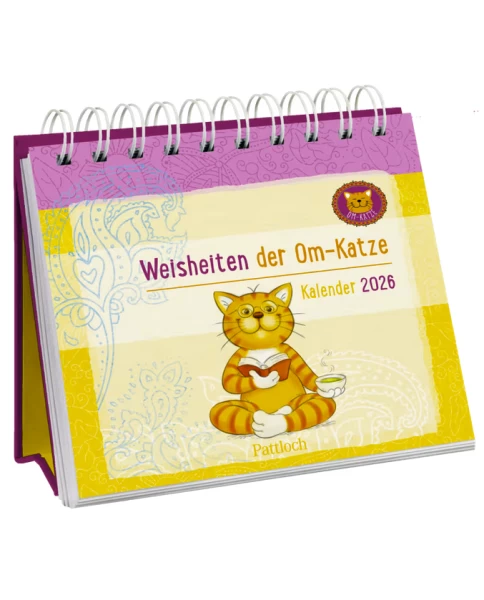 Mini-Wochenkalender 2026: Weisheiten der Om-Katze