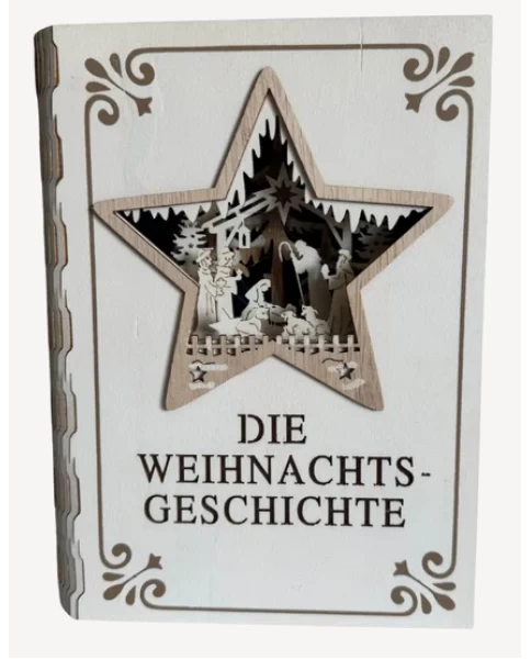 Ξύλινο διακοσμητικό με φως Deko-Buch mit 9 LED und Timer