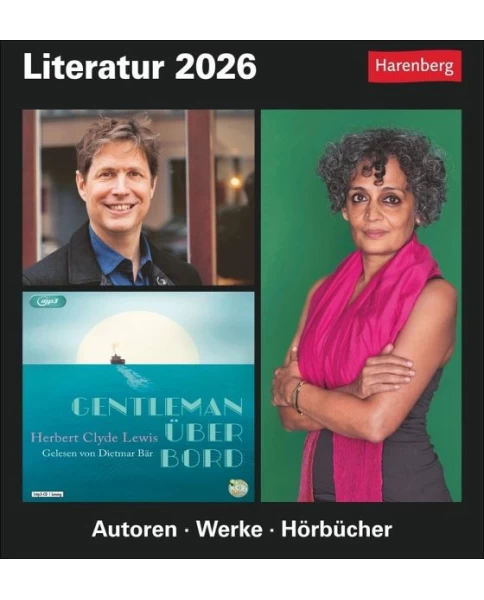 Literatur Tagesabreißkalender 2026 - Kulturkalender - Autoren, Werke, Hörbücher