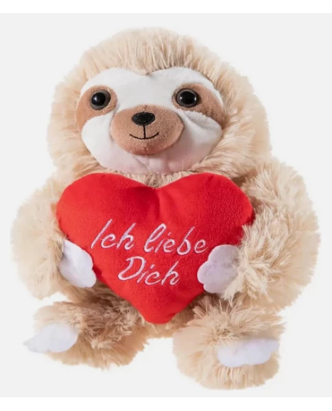 Kuschel-Faultier mit Herz, Gr. 20cm, Plüschtier mit Herz