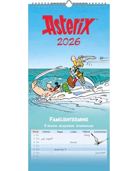 Ημερολόγιο Asterix 2026 Familienplaner
