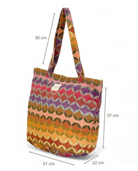 Υφασμάτινη τσάντα με φερμουάρ DE LA MUR  Large Zippered Bag Cremallera Sal BOSGCSAL