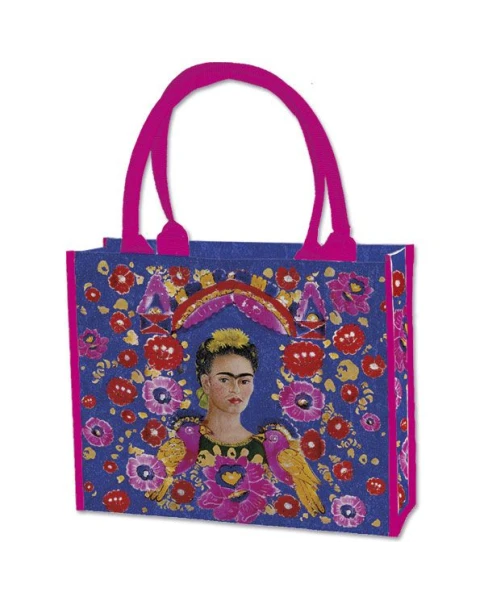 Τσάντα Einkaufstasche mit Motiv Der Rahmen (Selbstporträt) von Frida Kahlo 