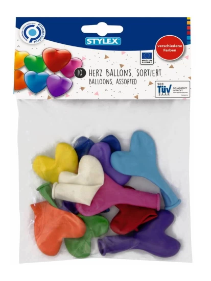 Μπαλόνια σε σχήμα καρδιάς x 10 - Herz Ballons