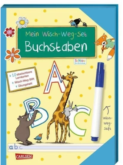 Mein Wisch-Weg-Set: Buchstaben - 10 επαναχρησιμοποιούμενες κάρτες πρώτης γραφής για παιδιά 5-7 ετών