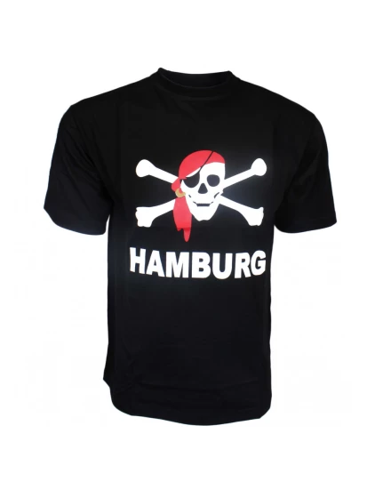 T-Shirt mit Totenkopfaufdruck schwarz