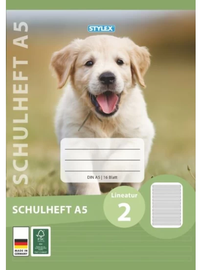 Schulheft, Lineatur 2, DIN A5