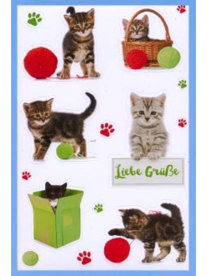 Αυτοκόλλητα γατάκια - Sticker Katzen 3 Bogen