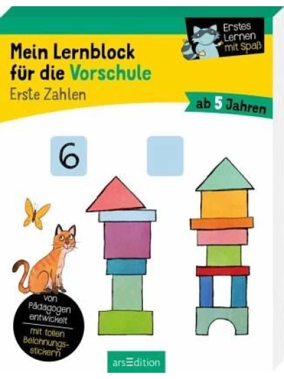 Mein Lernblock für die Vorschule - Erste Zahlen- Μπλόκ δραστηριοτήτων, οι πρώτοι αριθμοί