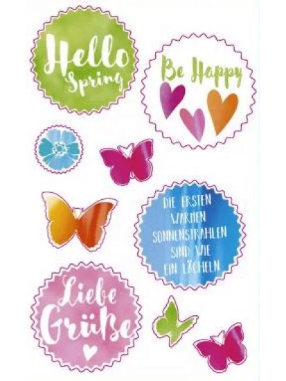 Sticker be happy 3 Bogen- Αυτοκόλλητα 