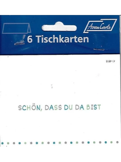 Tischkarten, 4 x 2