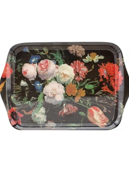 Δισκάκι σερβιρίσματος, 21x14cm - Mini- Tablett Flowers De Heem