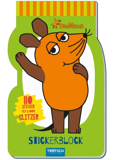 Die Maus, Stickerblock- Μπλοκ με αυτοκόλλητα, 14 x 23 cm