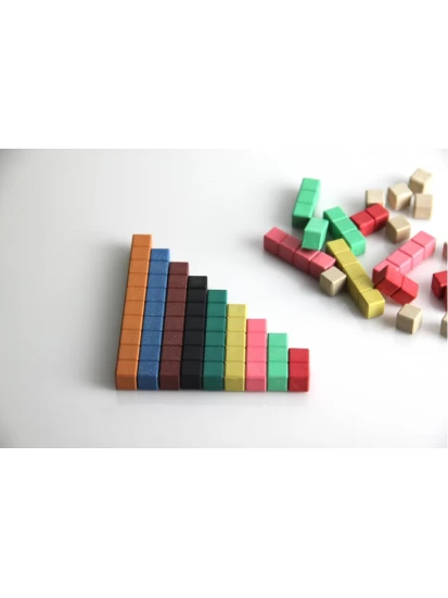 Εκπαιδευτικά κυβάκια αριθμητικής - Rechenstäbchen in 10 Farben (30 Stück)