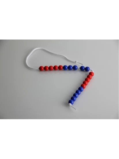 20er Rechenkette rot/blau- Εκπαιδευτικό σχοινάκι αριθμητικής, 45 cm