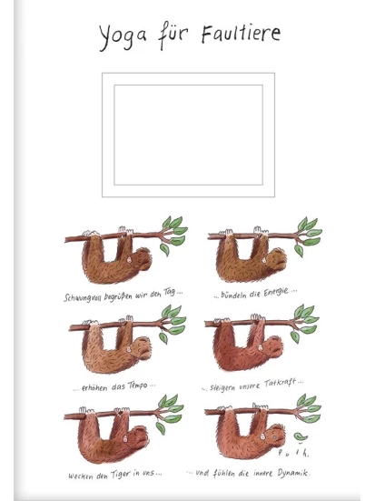 Kladden A6- Yoga für Faultiere- τετραδιάκι Α6  χωρίς γραμμές