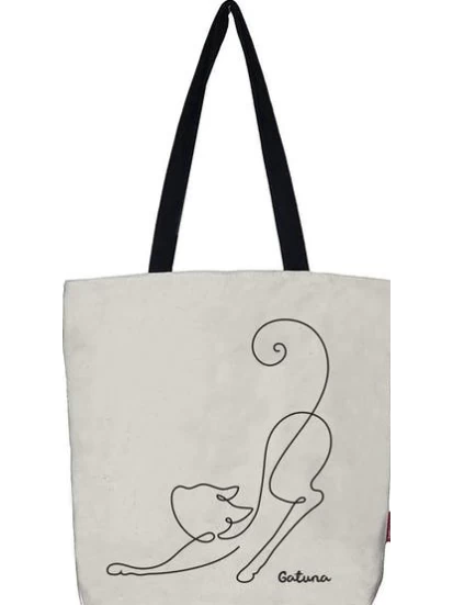 Υφασμάτινη τσάντα με φερμουάρ GATUNA (37 x 38 cm) - Stofftasche - Tote Bag 