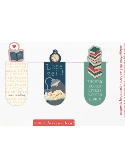 Magnetlesezeichen Lesezeit- Μαγνητικοί σελιδοδείκτες, 2.1 x 5.5 cm