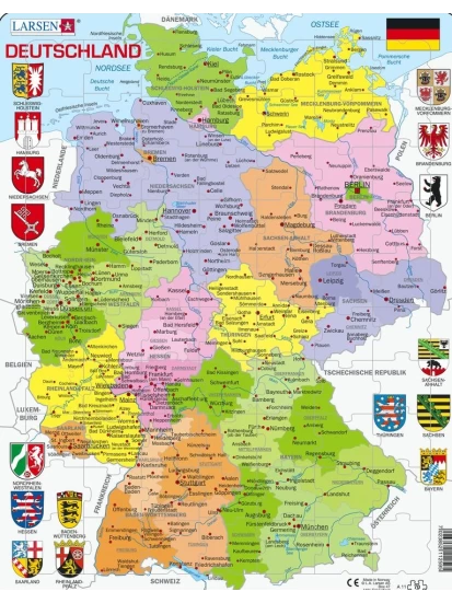 Puzzle – Deutschland (Politisch), 36 x 28 cm