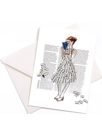 Κάρτα με φάκελο- Karte Wortspiel mit Umschlag