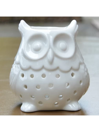 Κεραμική κουκουβάγια για ρεσώ και αρωματικά έλαια, 10 x 12 cm