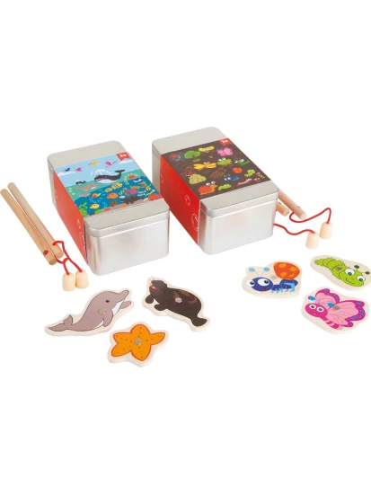 Παιχνίδι ψαρέματος σε κουτάκια, 14x9,5x7,5cm - Angelspiel in Geschenkbox
