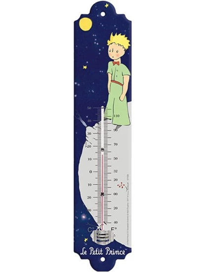 Temperaturthermometer metall, der kleine Prinz, 30 x 6.5 cm