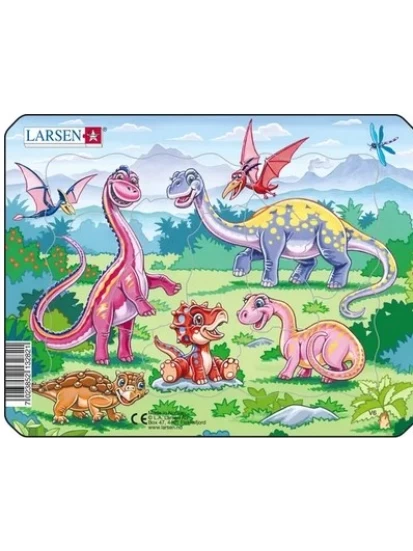 Παζλ Χαρούμενοι δεινόσαυροι- Puzzle – Verspielte Dinosaurier, 18 x 13 cm
