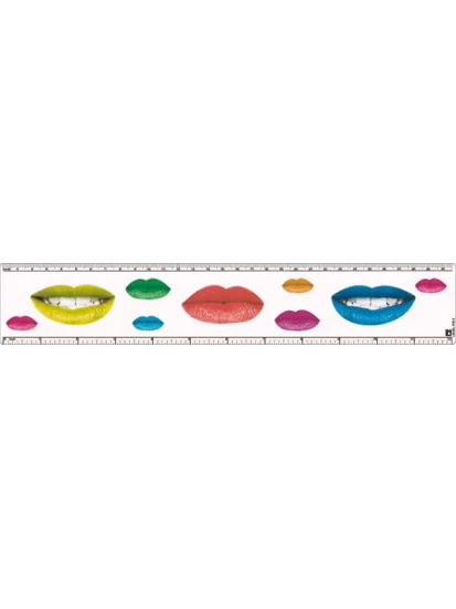 Χάρακας Κινούμενα χείλη, 5 x 30 cm - Wackel-Lineal Lippen